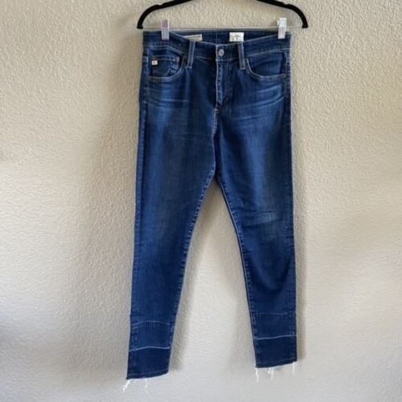 AG Adriano Goldschmied Farrah High Rise Skinny Crop Jeans Womens 28 Released Hem - Picture 1 of 14